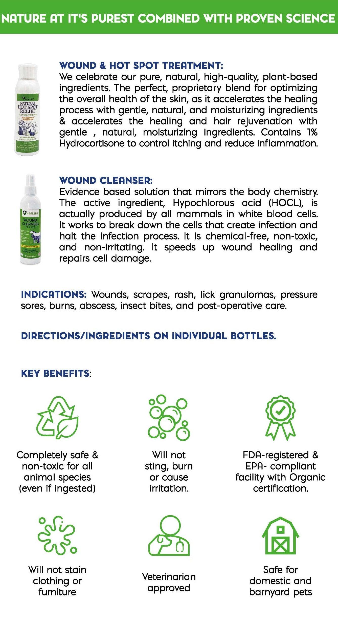 Natural Wound Cleanser and Skin Rejuvenation Combo