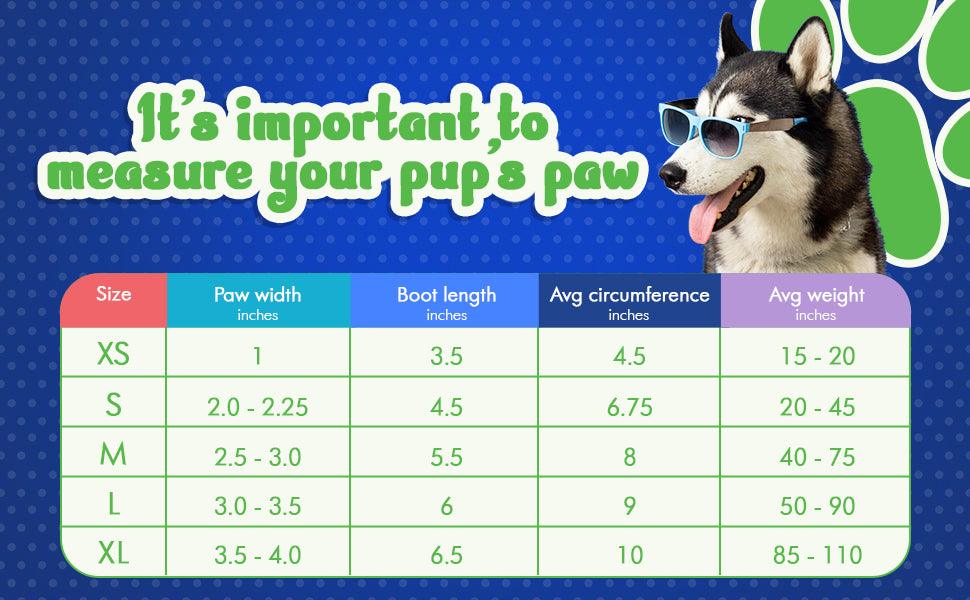 paw size chart for dogs dog shoe size chart by breed and size