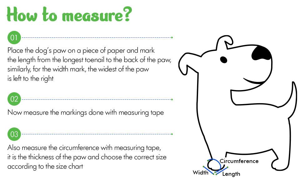 how to measure dog paws for boots