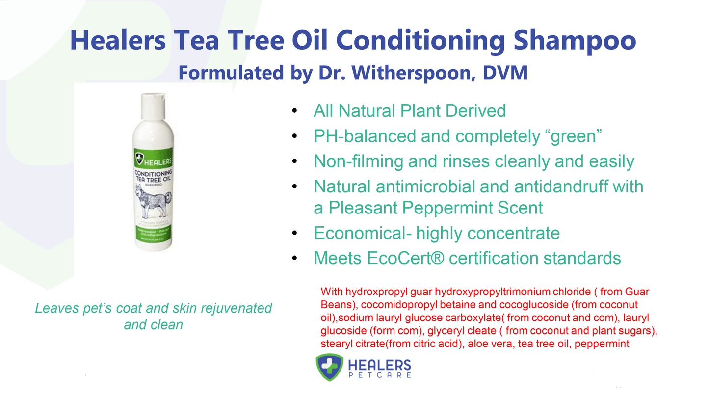 Healers Tea Tree Oil Conditioning Shampoo for Pets (8oz)